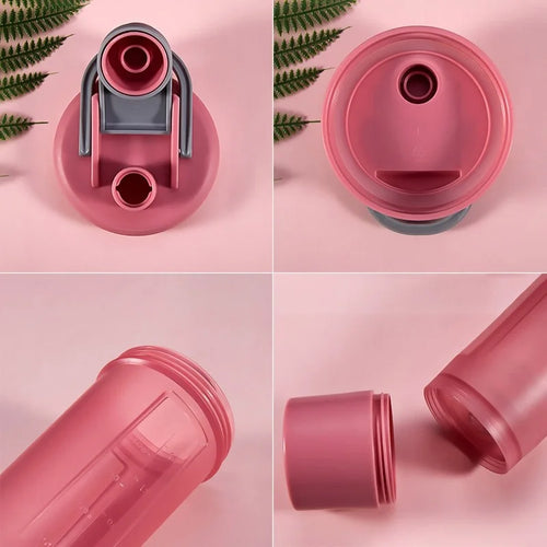 Garrafa d'água com misturador de Whey Protein