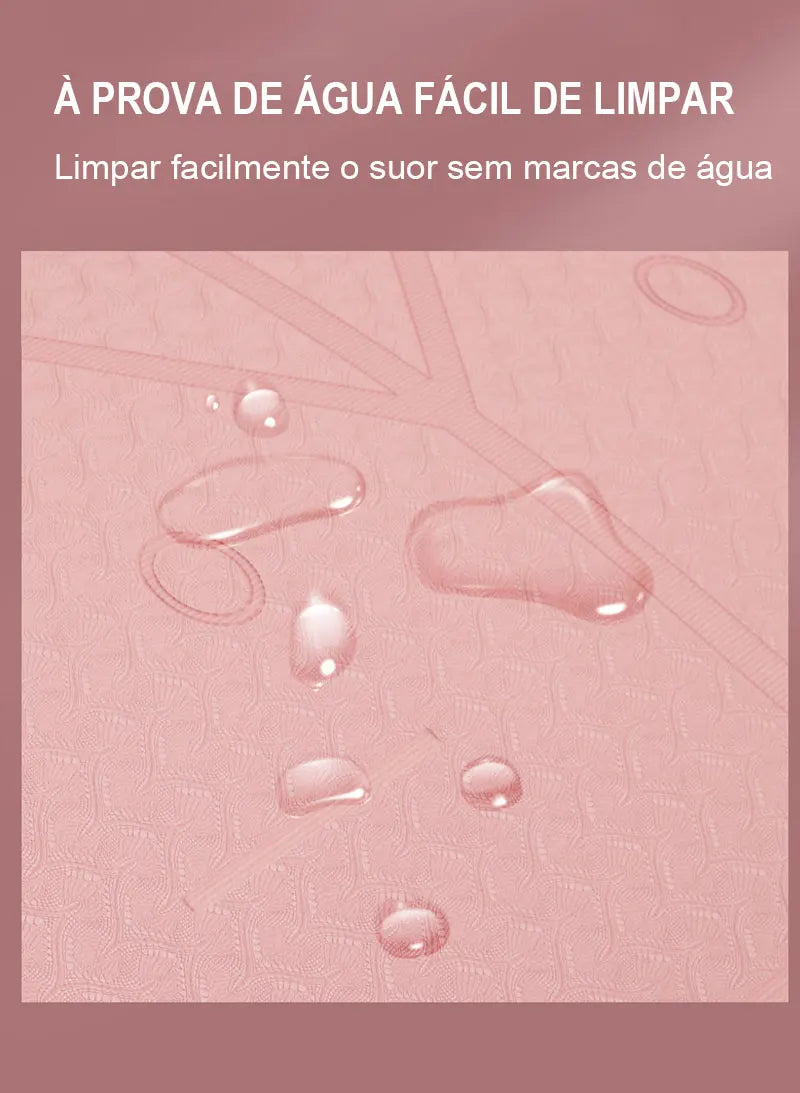 Tapete para ginástica com camada dupla antiderrapante com linha de posição