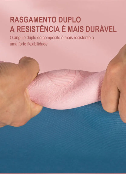 Tapete para ginástica com camada dupla antiderrapante com linha de posição